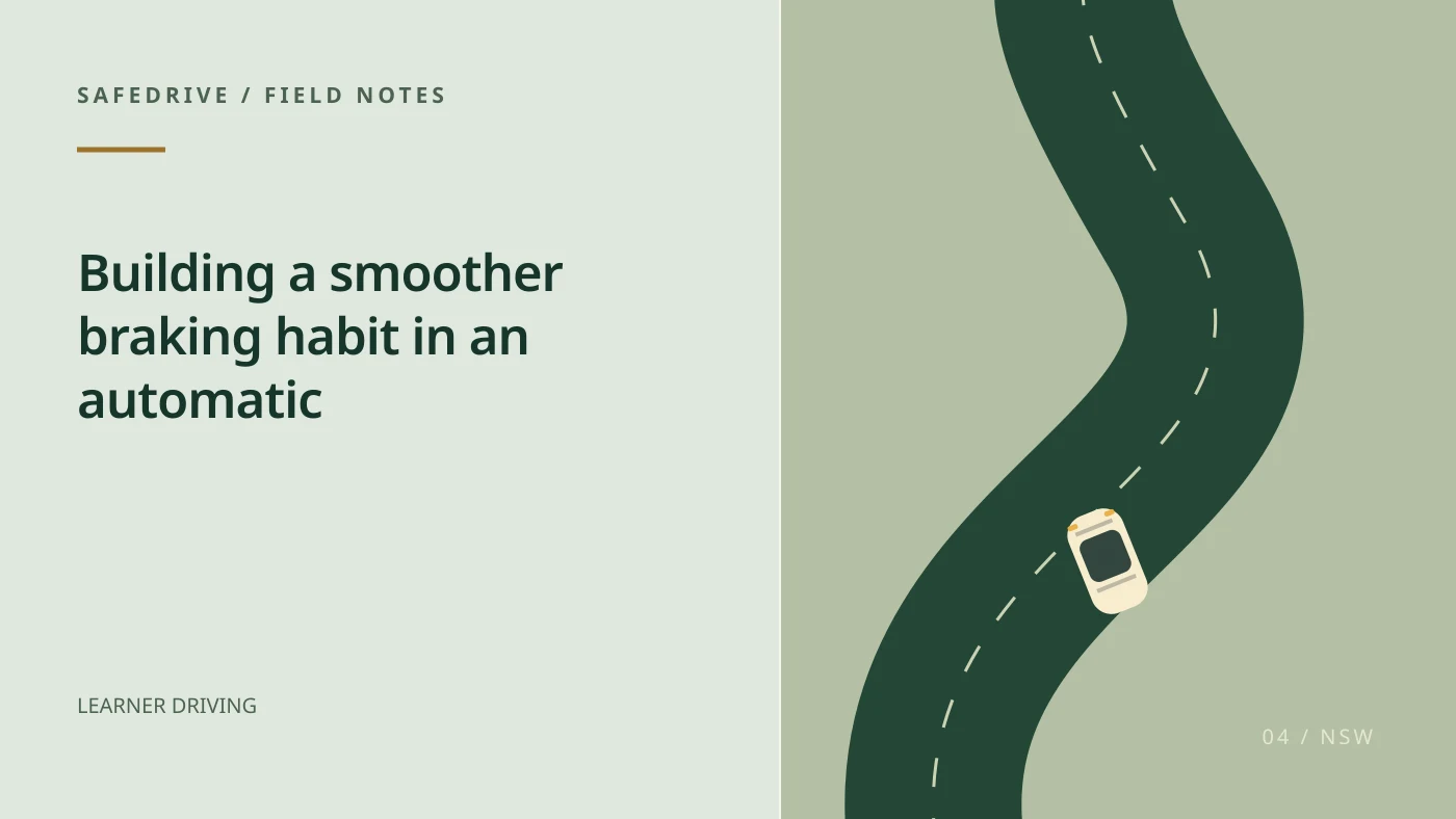 Original editorial illustration for Building a smoother braking habit in an automatic