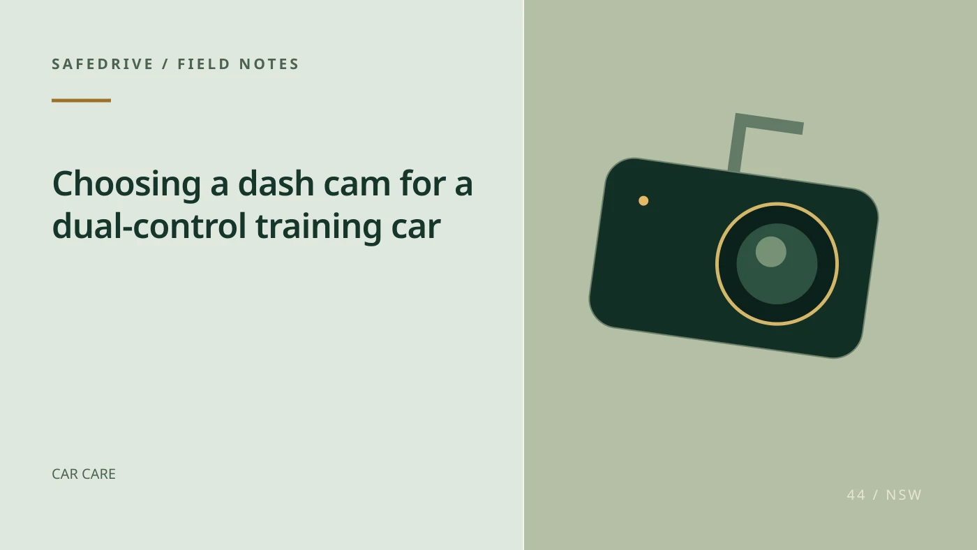 Original editorial illustration for Choosing a dash cam for a dual-control training car