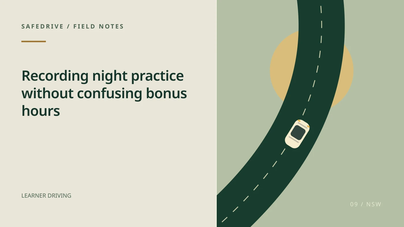 Original editorial illustration for Recording night practice without confusing bonus hours