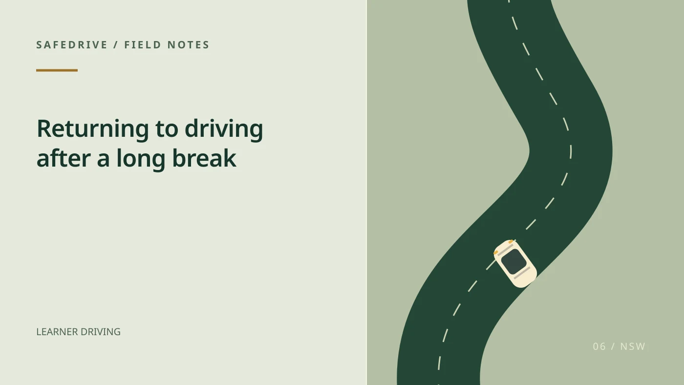 Original editorial illustration for Returning to driving after a long break