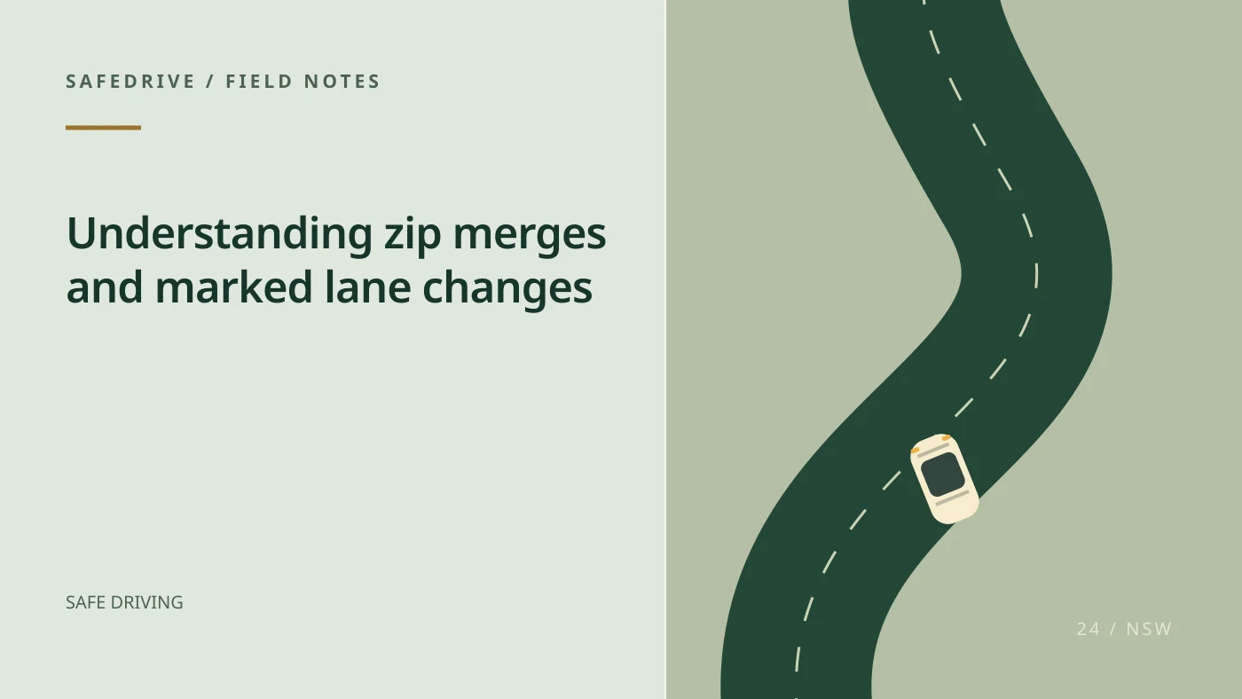 Original editorial illustration for Understanding zip merges and marked lane changes