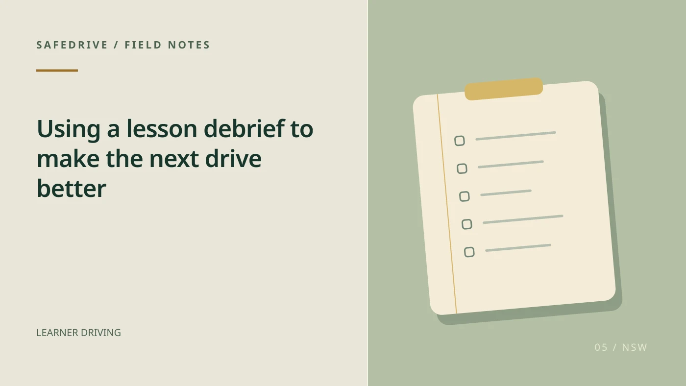 Original editorial illustration for Using a lesson debrief to make the next drive better