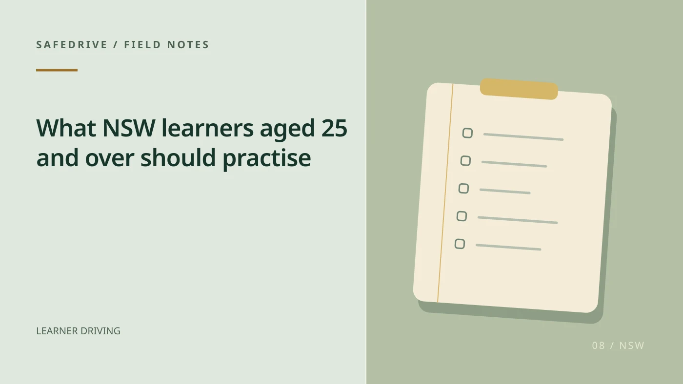 Original editorial illustration for What NSW learners aged 25 and over should practise