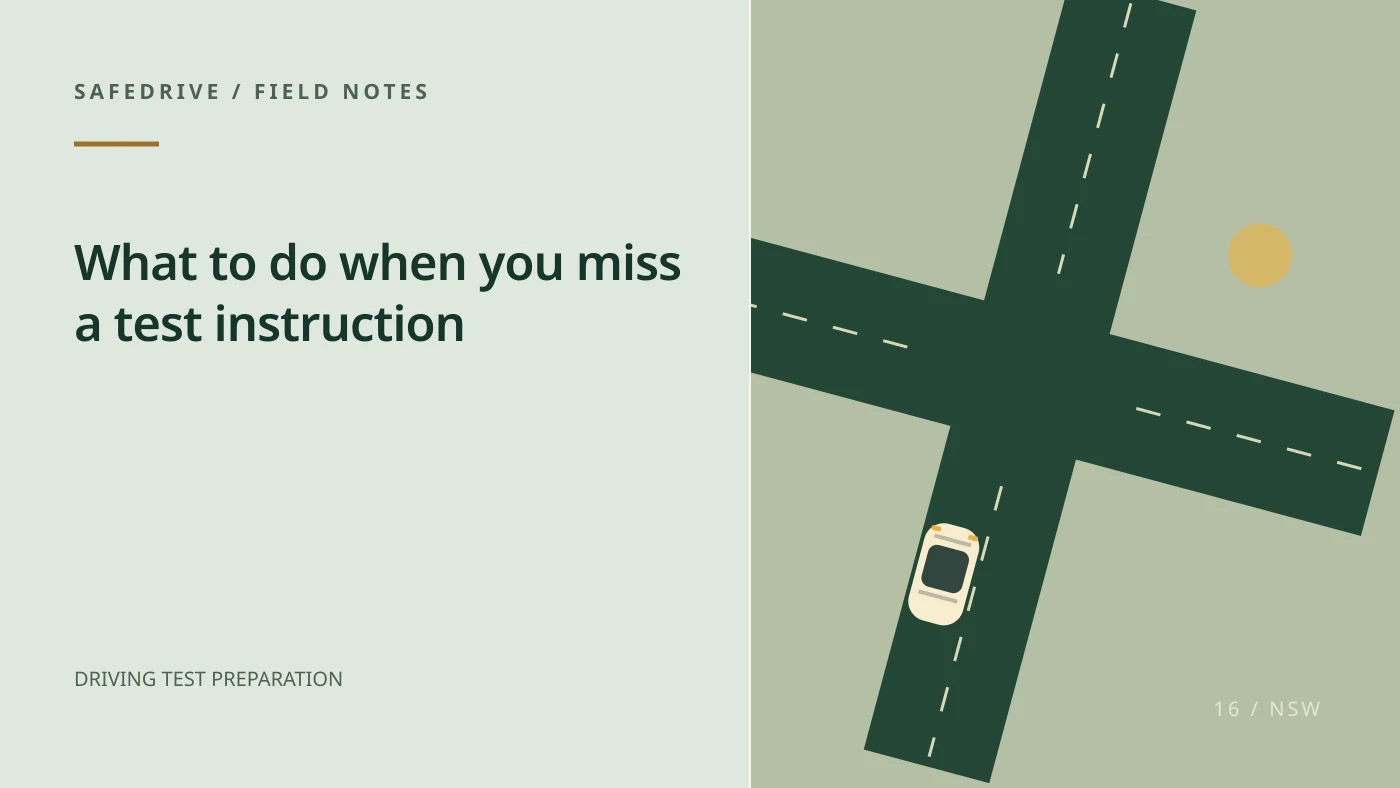 Original editorial illustration for What to do when you miss a test instruction